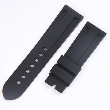 Bracelet de montre universel en silicone 20-26 mm noir jaune bleu vert rouge en caoutchouc pour Panerai Seiko Casio Huawei Samsung