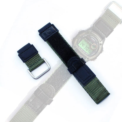 Bracelet de montre AW-80V-1/ W-94H//AW-82//W-218H Bracelet en nylon noir. Convient à la plupart des montres de sport de 18 mm