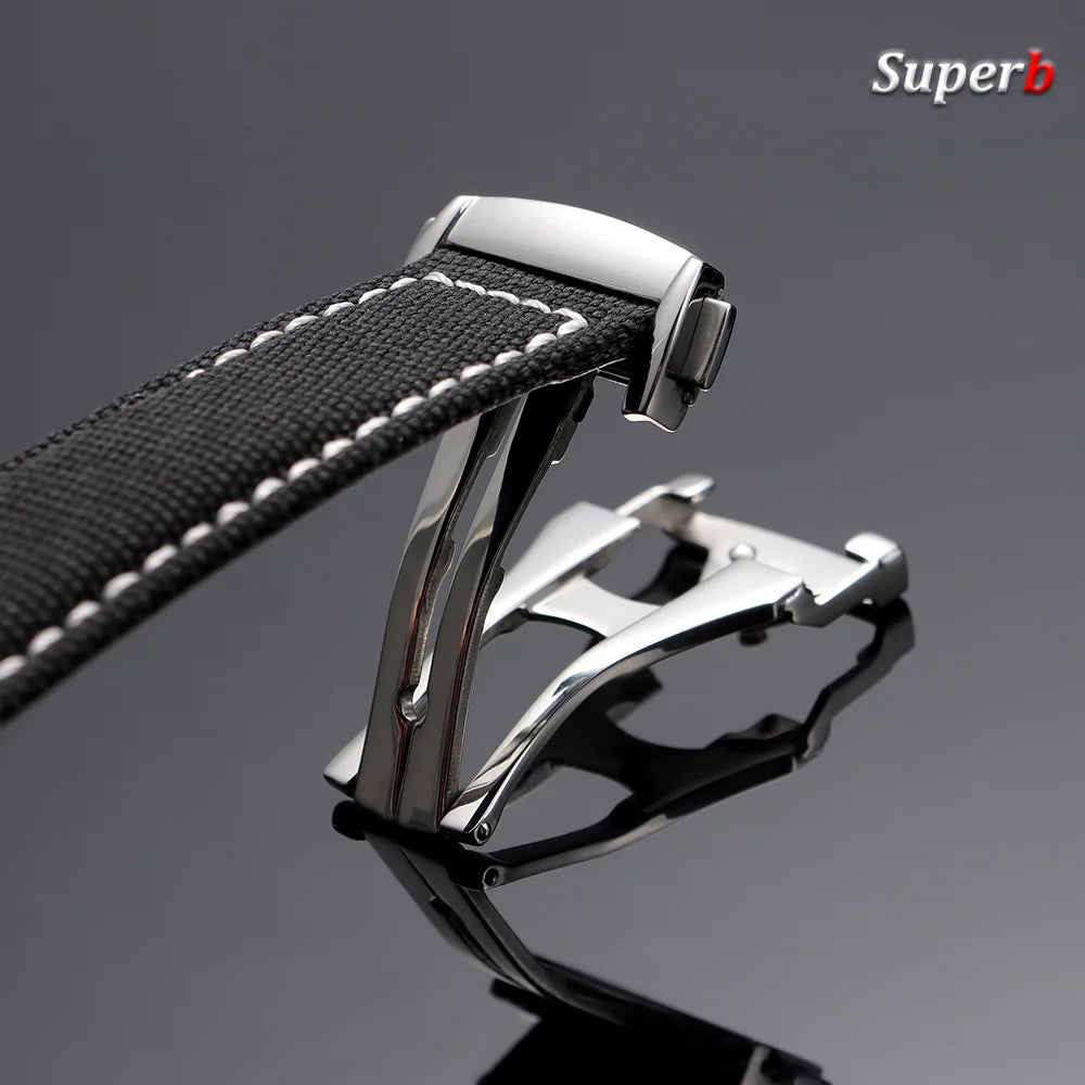 Bracelet de montre en Nylon 20mm 22mm pour Omega Seamaster 300, bracelet de montre pour Speedmaster AT150, boucle pliante en toile, Bracelets de Sport pour hommes
