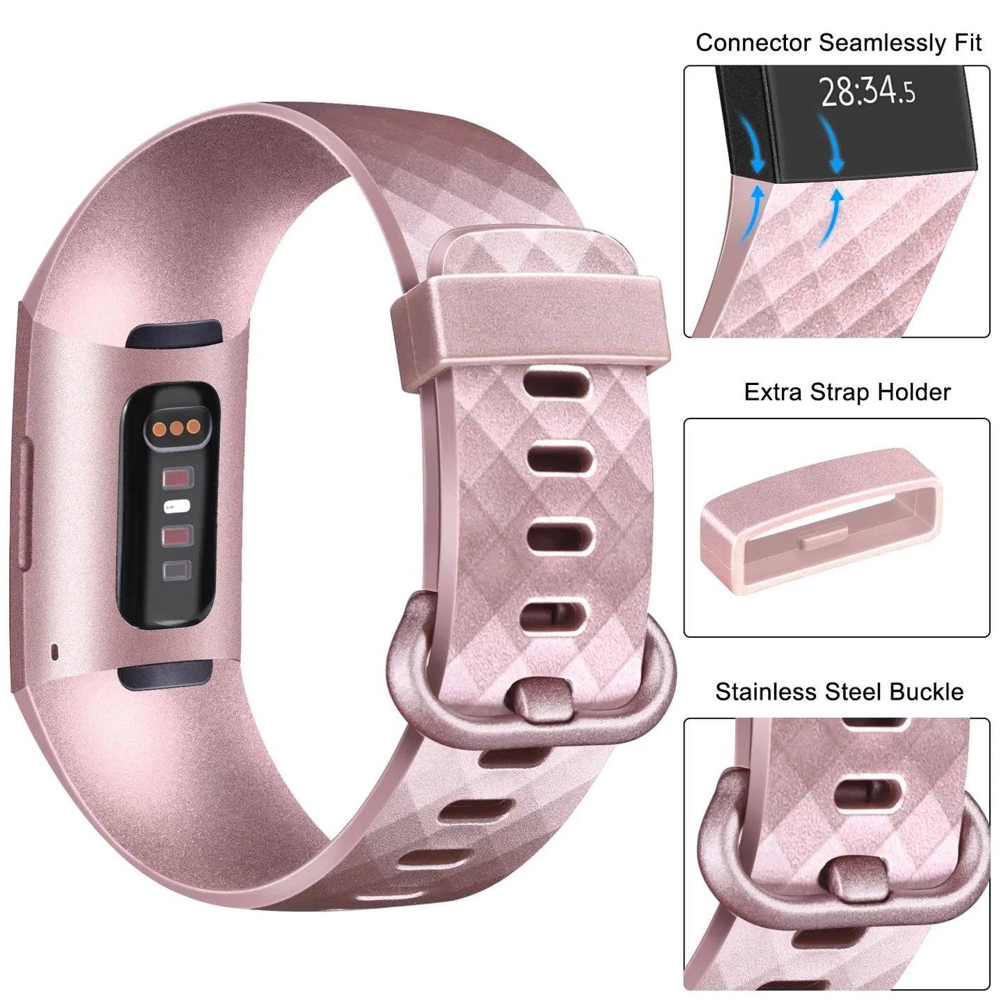Cinturini in silicone per Fitbit Charge 4 Fitbit Charge 3 SE Bracciali di ricambio per Charge 4 Accessori Smartwatch
