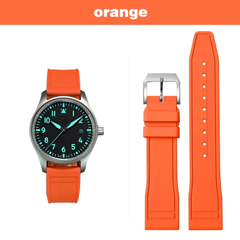 Bracelet de montre en caoutchouc pour IWC Pilot, petit Prince portugais, 20 21 22, accessoires de montre, bracelet à dégagement rapide pour hommes et femmes