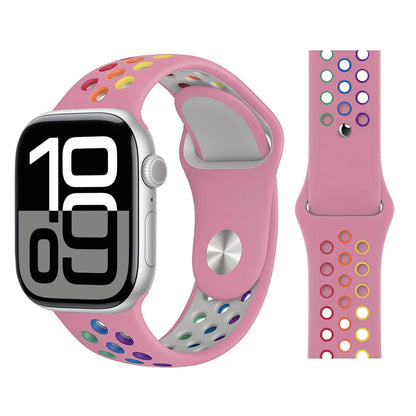 Bracelet en Silicone pour bracelets de montre Apple 46mm 44mm 45mm 40mm 41mm 42mm, Bracelet de Sport Correa iWatch série 11 10 9 SE 8 7 6 5