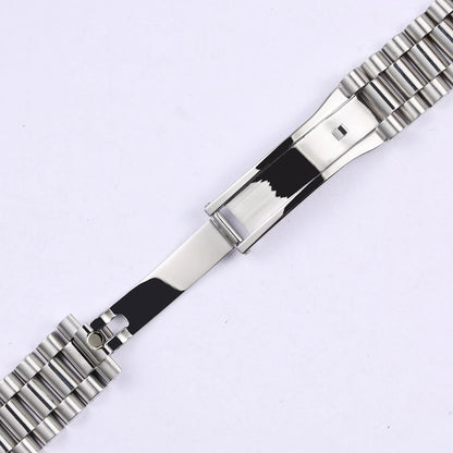 Cinturino per orologio in acciaio inossidabile massiccio argento e oro da 13, 17, 20 e 21 mm per Rolex Oyster Perpetual Date, bracciale metallico.