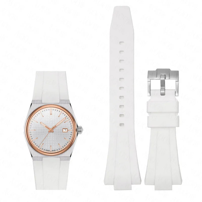 Bracelet en Silicone pour Tissot PRX, série 35MM/40MM, pour hommes et femmes, décontracté, mode, bracelet en caoutchouc de remplacement + outils à dégagement rapide