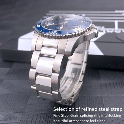 Bracelet de montre en acier inoxydable de qualité, 21mm 19mm 22mm, pour montre Longines L3 HydroConquest L3.782.4 781, extrémité incurvée, bracelet en métal massif