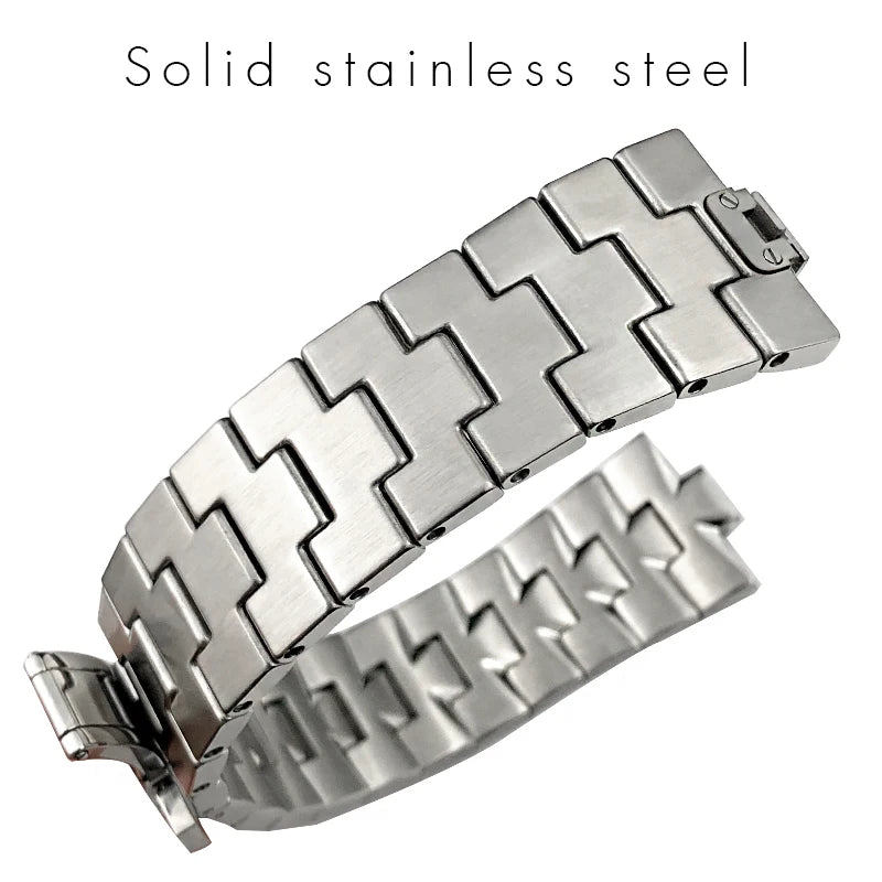 Bracelet de montre en acier inoxydable 7mm 8mm pour montres Vacheron Constantin VC 4500V 5500V 7900V, bracelet à dégagement rapide, bouche convexe