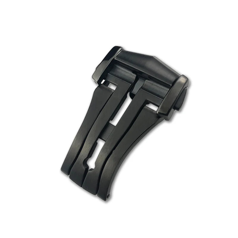 Fibbia déployante per orologio, chiusura pieghevole 16mm 18mm 20mm per cinturino in pelle Omega, cinturino in gomma, acciaio 316L, nero argento, accessori