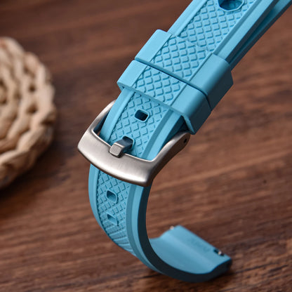Cinturino professionale per orologio in gomma FKM, 20mm 22mm, cinturino subacqueo sportivo a sgancio rapido per smartwatch Omega Seiko IWC da uomo