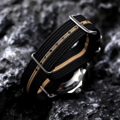 20 22MM Braided Nylon Strap, Green, Gray, Blue, Soft Breathable Watchband for Men, High Density Bracelet