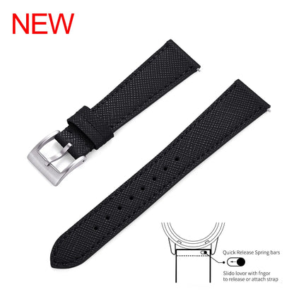 Bracelet de montre en cuir vintage cousu, 18mm, 19mm, 20mm, 21mm, 22mm, 23mm, 24mm, à dégagement rapide, rétro, durable, bracelets de remplacement