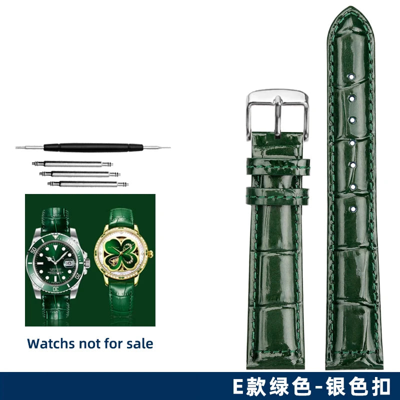 Green butterfly watch strap, 12mm, 14mm, 16mm, 18mm, 20mm, 22mm, high quality, casual, business, watch strap, watch accessories