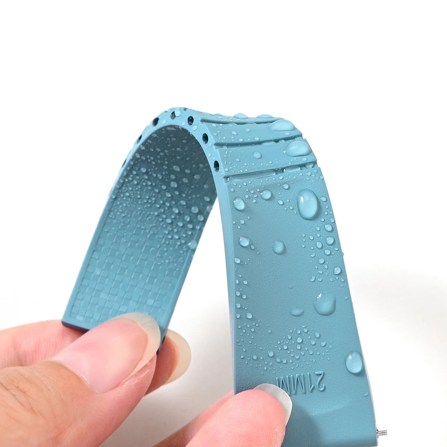 Cinturino per orologio in gomma di alta qualità - Fibbia argento, oro o nero