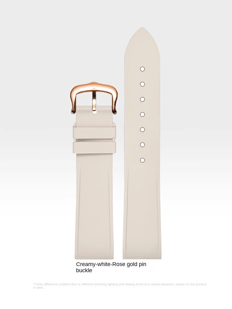 Premium Quality Cartier Dumont Replacement Watch Strap - Fluoroelastomer Rubber Quick Release Medium Large for Women