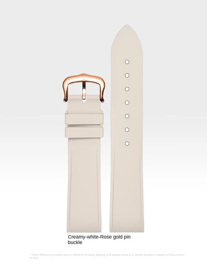 Premium Quality Cartier Dumont Replacement Watch Strap - Fluoroelastomer Rubber Quick Release Medium Large for Women