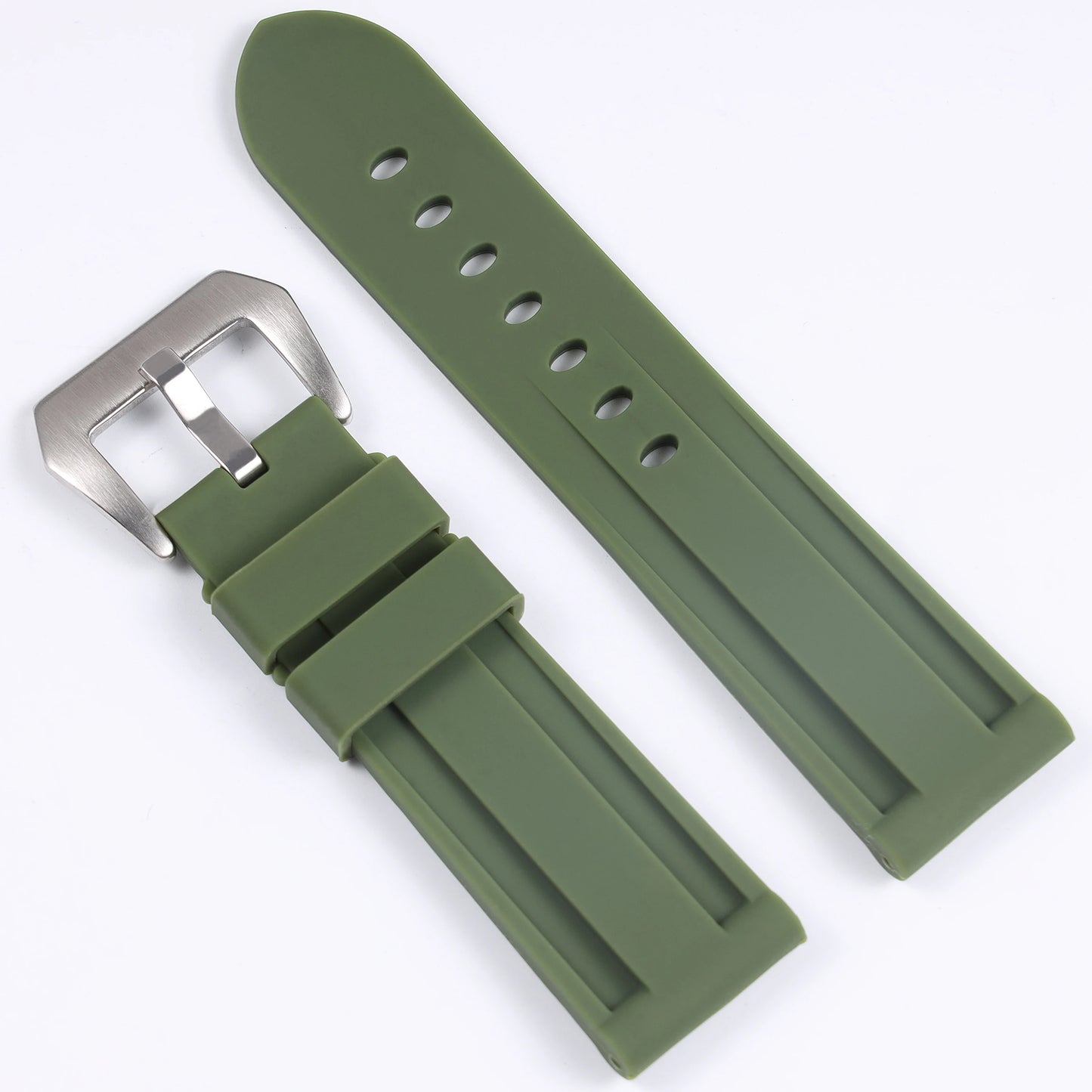 Bracelet de montre universel en silicone 20-26 mm noir jaune bleu vert rouge en caoutchouc pour Panerai Seiko Casio Huawei Samsung