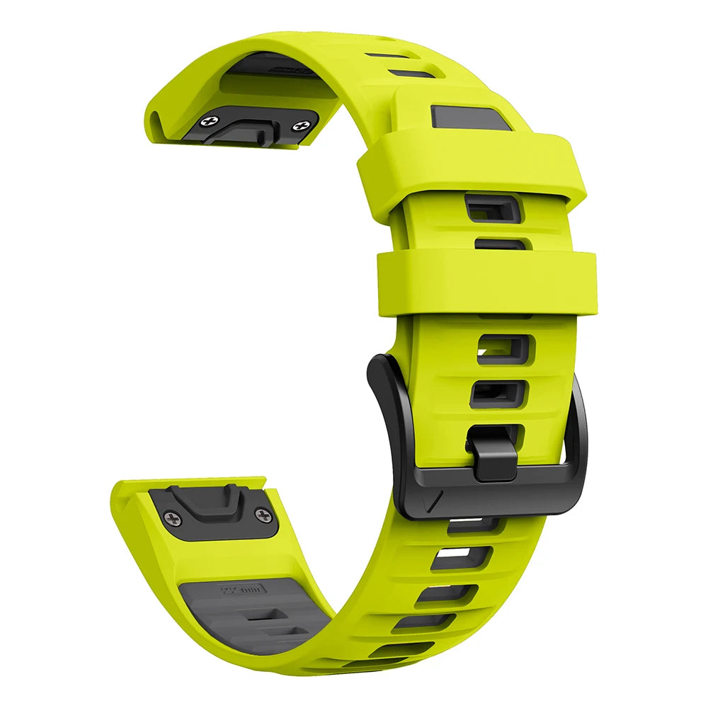 Bracelet en silicone QuickFit 22mm 26mm pour Garmin Fenix 8Pro 7 7X 6X Pro 5X Plus Epix Gen2 Enduro 3 2, bracelet de montre souple à libération rapide