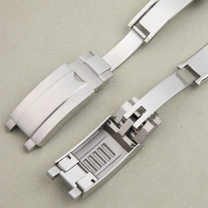 Cinturino per orologio in gomma fluorurata FKM nera morbida da 20 mm 21 mm per bracciale Rolex Submariner 40/41 mm con fibbia scorrevole