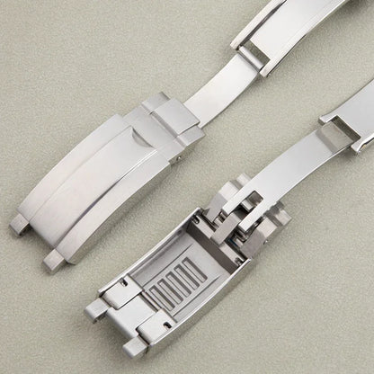 Cinturino per orologio in gomma fluorurata FKM nera morbida da 20 mm 21 mm per bracciale Rolex Submariner 40/41 mm con fibbia scorrevole