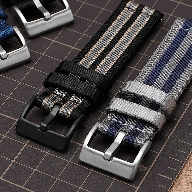 Bracelet en Nylon souple pour hommes et femmes, 18mm, 20mm, 22mm, 24mm, pour Omega Seamaster 007, toile à dégagement rapide, remplacement du bracelet de montre pour Seiko Casio