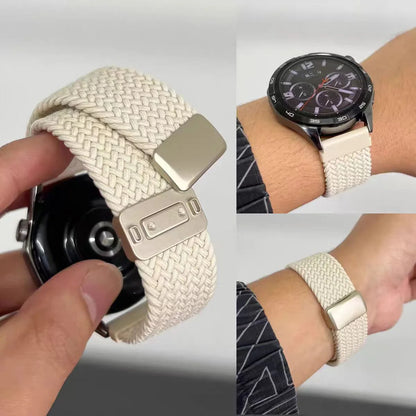 Cinturino elastico intrecciato da 18/20/22mm per Huawei Watch GT6 5 4 3, bracciale magnetico da donna e uomo per Garmin/Samsung