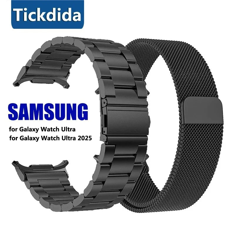 Bracelet en acier inoxydable pour Samsung Galaxy Watch Ultra 2025, 47mm, en métal, sans espaces, pour Galaxy Watch 7 Ultra