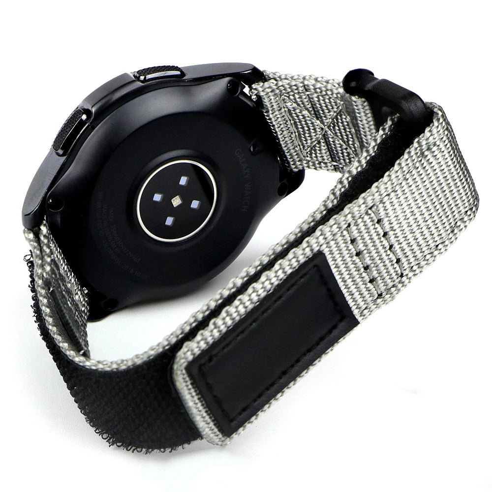 Bracelet de montre militaire en Nylon de qualité supérieure pour Samsung Galaxy Watch, pour hommes, avec libération rapide pour montre intelligente 20mm 22mm