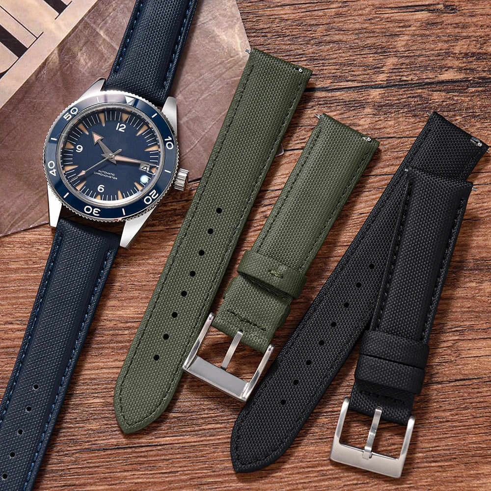 Braccialetti in tessuto a vela JUELONG 20 mm 22 mm per orologi Omega Blancpain Seiko Divers da uomo e donna, cinturino a sgancio rapido impermeabile