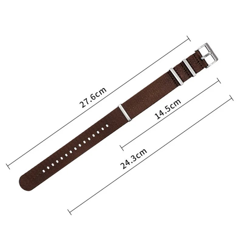 Bracelet NATO 20mm 22mm 24mm Bracelet de montre en Nylon pour Omega Seamaster 300 Bracelet de remplacement de sport de plongée noir avec ceinture