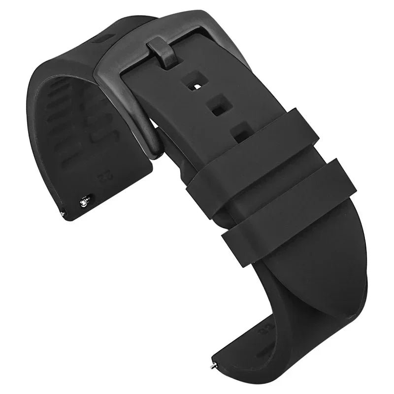Silicone Watch Strap 18mm 19mm 20mm 21mm 22mm 24mm Waterproof Sport Band for Men for Rolex for Seiko Watch Replacement Strap