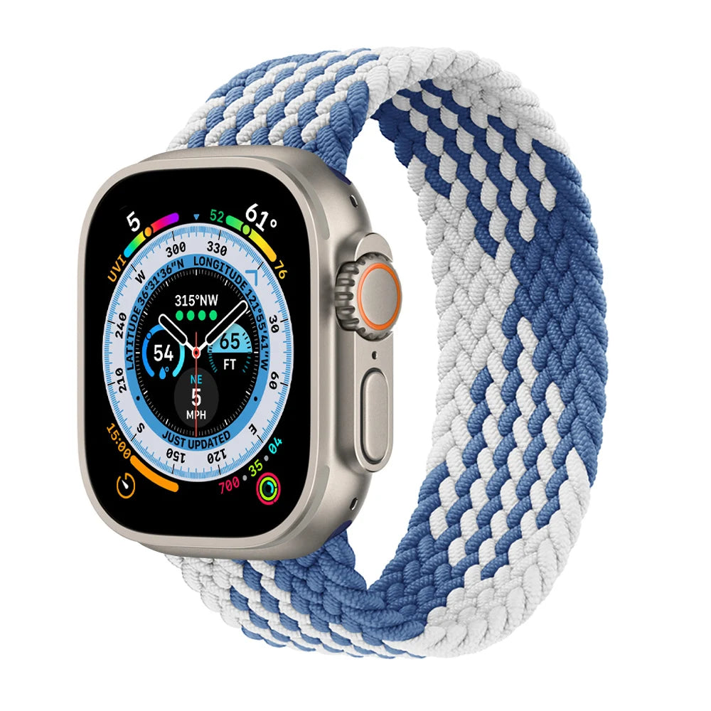 Bracelet tressé Solo Loop pour Apple Watch, 46mm 44mm 40mm 45mm 41mm 42mm, Correa, iWatch Series 11 10 9 SE 8 7 6 5 4 3