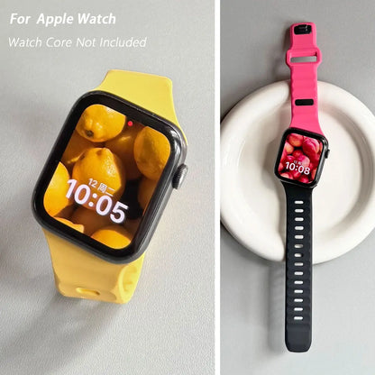 Bracelet en silicone irrégulier pour Apple Watch Ultra 49mm 40mm 41mm 44mm 45mm 46mm Correa Bracelet iWatch Series 11 10 9 8 7 6 SE