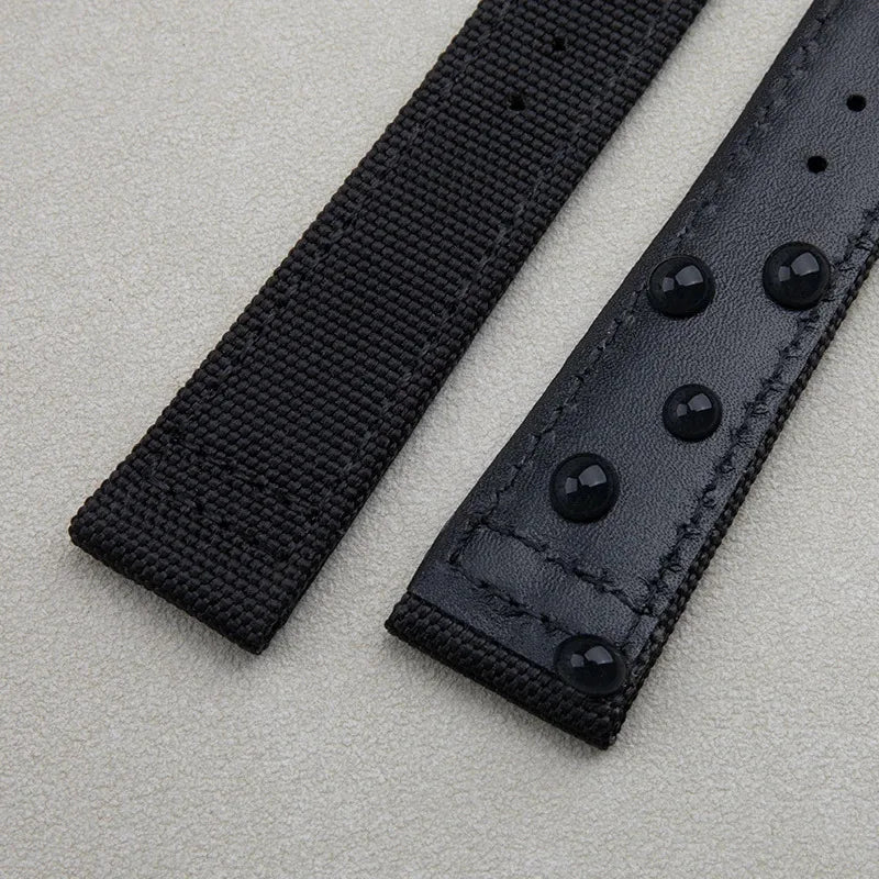 Universal Accessories Canvas and Leather Watch Strap for IWC PILOT Portugal Watch Strap 20mm 21mm 22mm Foldable Strap