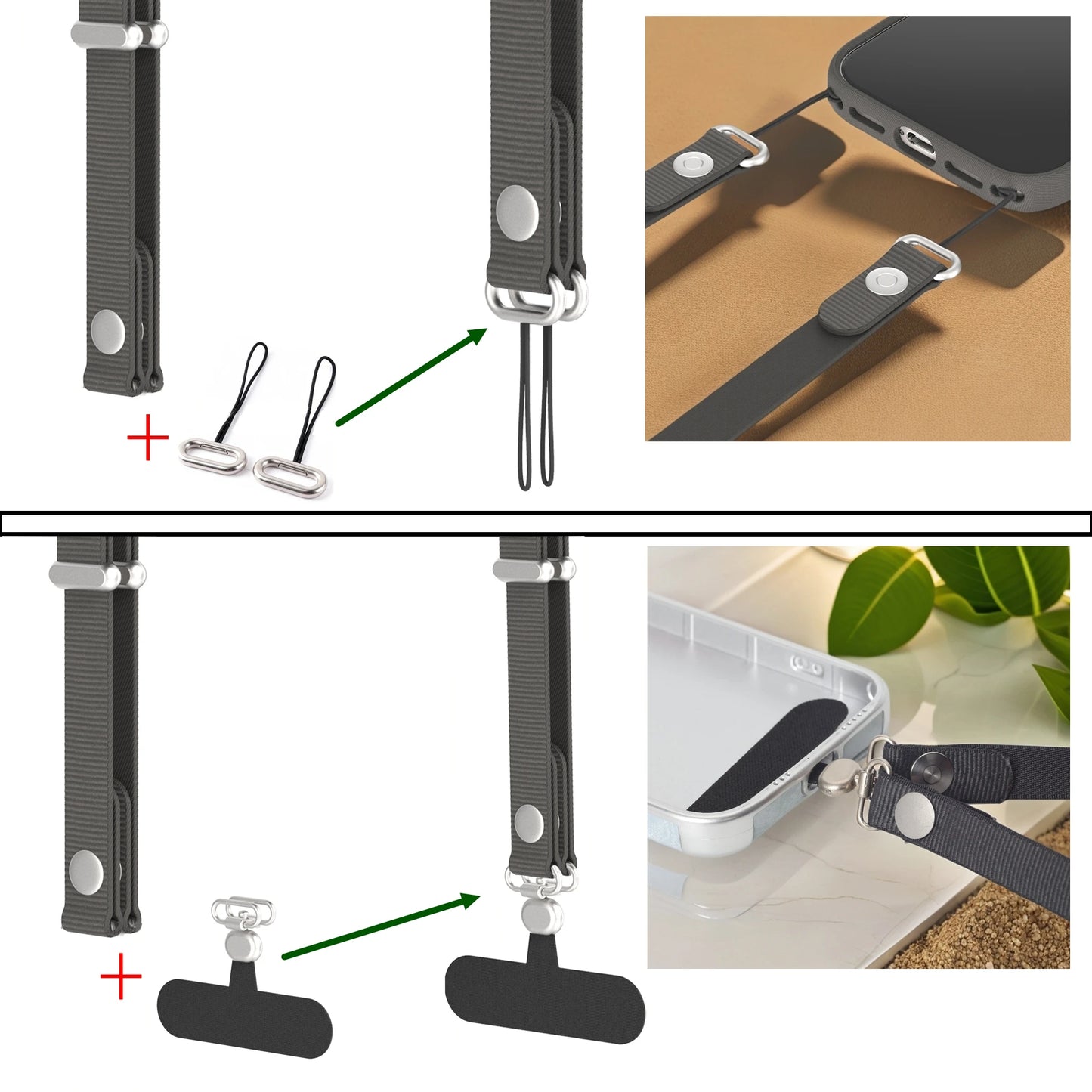 Cinghia magnetica a tracolla per custodia del telefono, cordino da collo regolabile, cordino multifunzionale con giunto universale per tutti i telefoni