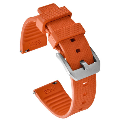 Cinturino per orologio in gomma FKM vulcanizzata di alta qualità, 20mm 22mm, a sgancio rapido, per uomo, sport, immersioni, accessori per cintura