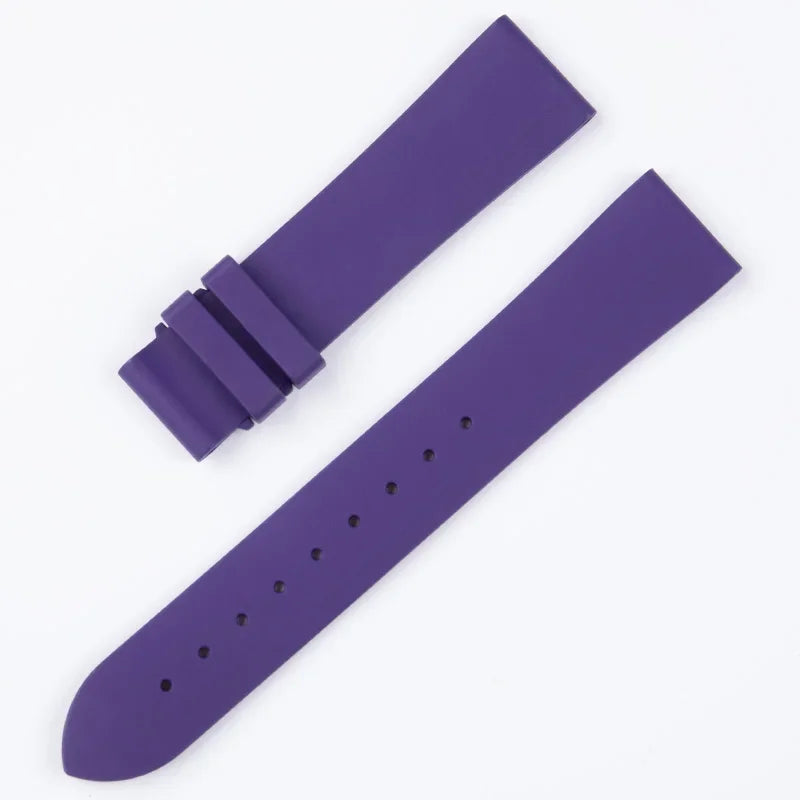 Cinturini per orologi universali in gomma fluorurata FKM di alta qualità, estremità piatte, 14/15/16/17/18 mm, per donne e bambini, compatibili Omega, Tissot, Longines.