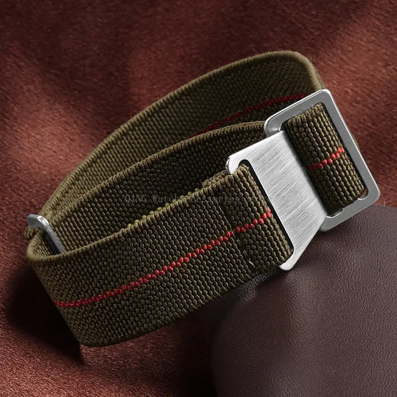 Cinturino in Nylon Elastico per Orologio 18/20/22mm, Cinturino Universale Sportivo Francese Paracadute per Uomini e Donne, Braccialetto per Smartwatch