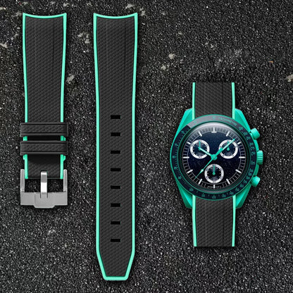 Cinturino per orologio da 20 mm per Omega x Swatch MoonSwatch - Gomma / Curvo / Sgancio rapido - 1 pezzo