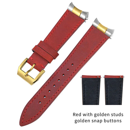 Genuine Leather Watch Strap Quick Release 22mm 20mm Cowhide Folding Buckle Watch Band for Tudor Black Bay 58 Strap