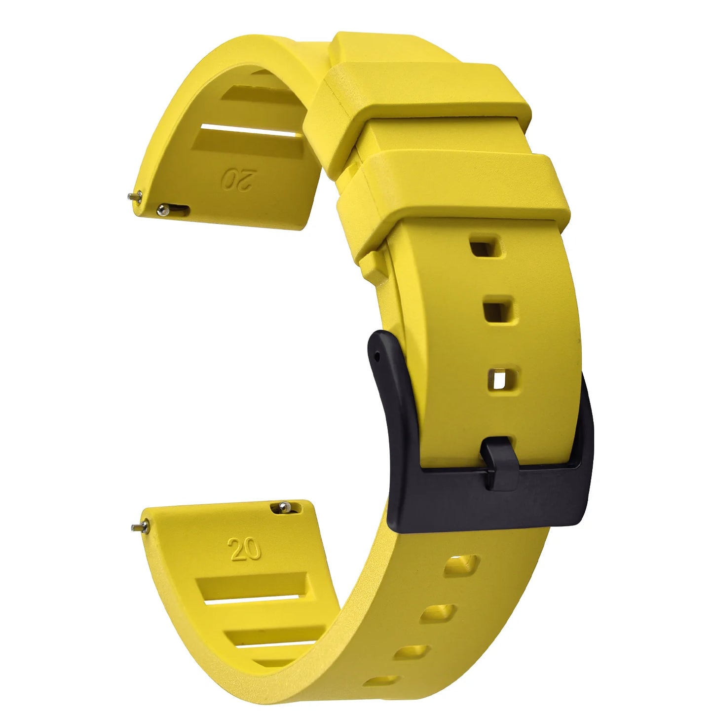 Bracelet de montre en caoutchouc fluoré FKM de qualité supérieure, à dégagement rapide, 20 mm 22 mm, bracelet de plongée souple et étanche, bracelet de remplacement pour montre