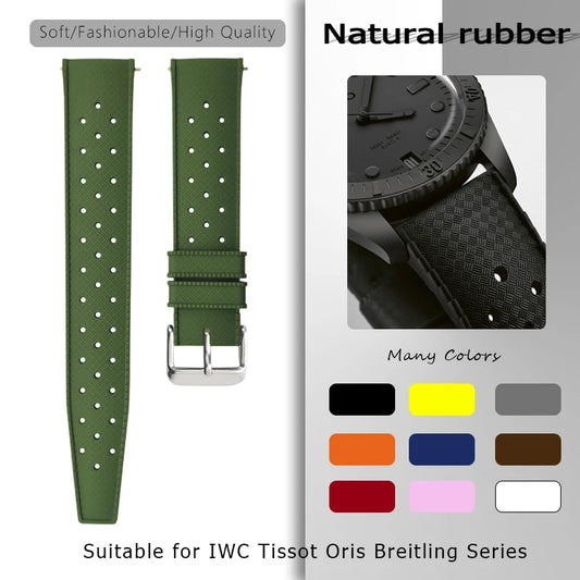 Cinturino per orologio Bubber a sgancio rapido per Oris Divers Sixty-Five Date Tissot T120 Breitling in silicone 19mm 20mm 21mm 22mm
