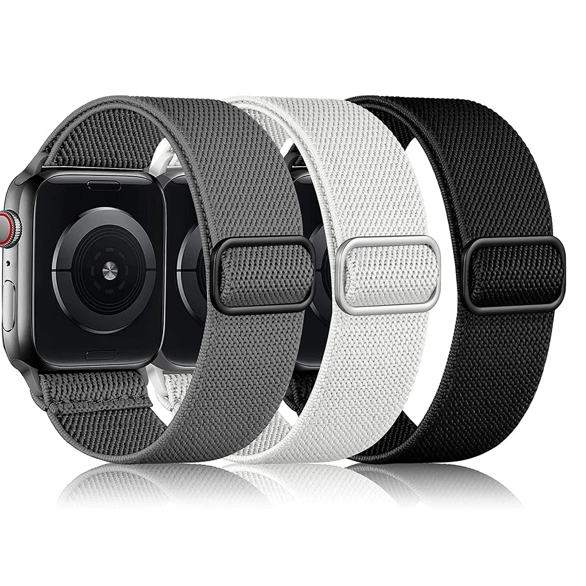 3 cinturini in nylon per Apple Watch Ultra, 38mm, 40mm, 41mm, 42mm, 44mm, 45mm, 46mm, 49mm, cinturino elastico in nylon, iWatch serie 11, 10, 9