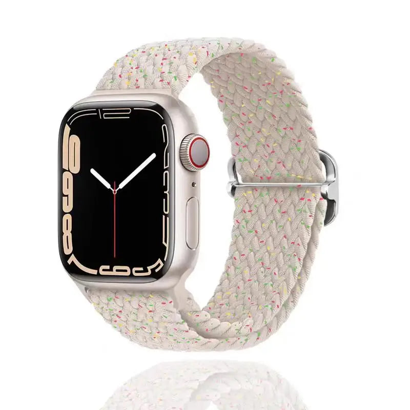 Cinturino in nylon intrecciato traspirante e morbido per Apple IWatch Series 11 10 9 8 7 6 5 4 SE 40/41/42/44/45/46mm