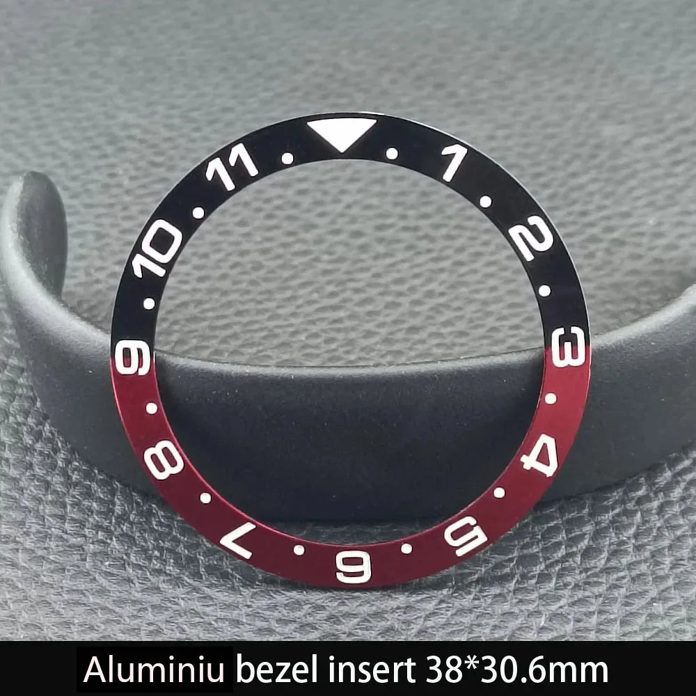 38mm x 30.6mm Sloped Ceramic Bezel GMT and Diving Watch Insert for 40mm Men's Watch Replacement Watch Bezel Inserts