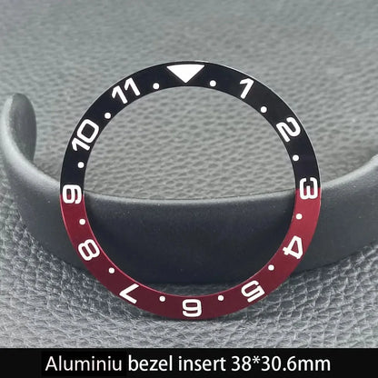 38mm x 30.6mm Sloped Ceramic Bezel GMT and Diving Watch Insert for 40mm Men's Watch Replacement Watch Bezel Inserts