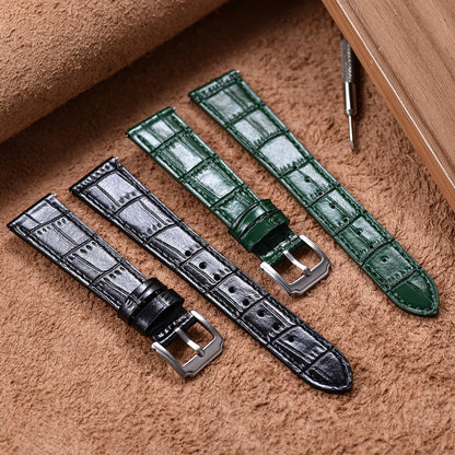 Bracelet de montre en cuir de bambou classique de qualité supérieure, 16mm, 18mm, 19mm, 20mm, 21mm, 22mm, à dégagement rapide, bracelets de remplacement souples pour hommes et femmes