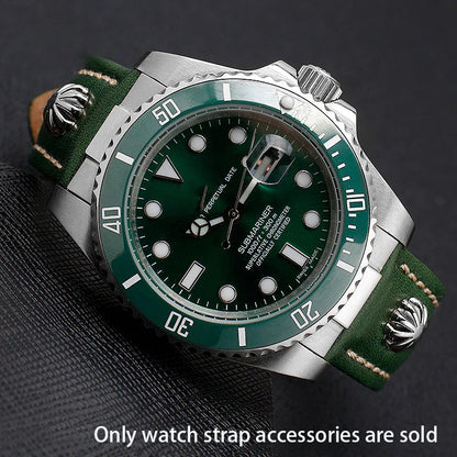 Attacco finale curvo per cinturino di orologio Rolex, cinturino di orologio Submariner, cinturino in gomma o pelle, connessione senza soluzione di continuità, 2 pezzi, 20 mm, 21 mm