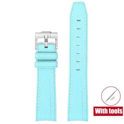 Diving Strap for Omega X Swatch, 20mm, MoonSwatch Joint, for Men and Women, Peripheral, Curved End, TPU Rubber Strap for Rolex, Watch Strap Tools