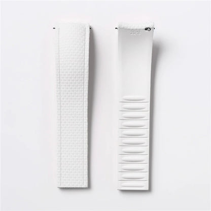 Bracelet de montre en caoutchouc fluoré FKM 18/19/20/21/22/24 mm avec boucle déployante universelle pour hommes, bracelet de remplacement CTS pour Seiko et Omega