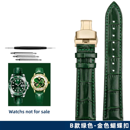Green butterfly watch strap, 12mm, 14mm, 16mm, 18mm, 20mm, 22mm, high quality, casual, business, watch strap, watch accessories