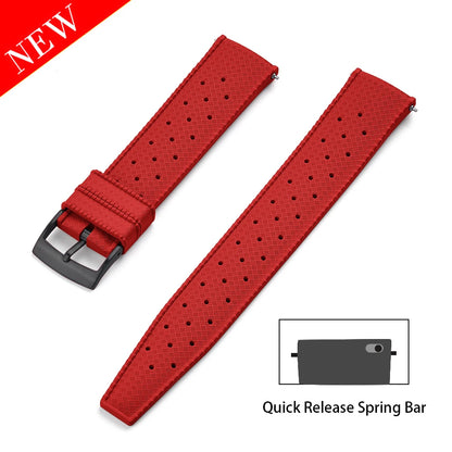Premium FKM Rubber Watch Band Quick Release 18mm 20mm 22mm 24mm Rubber Watch Strap Smart Watch Bracelet